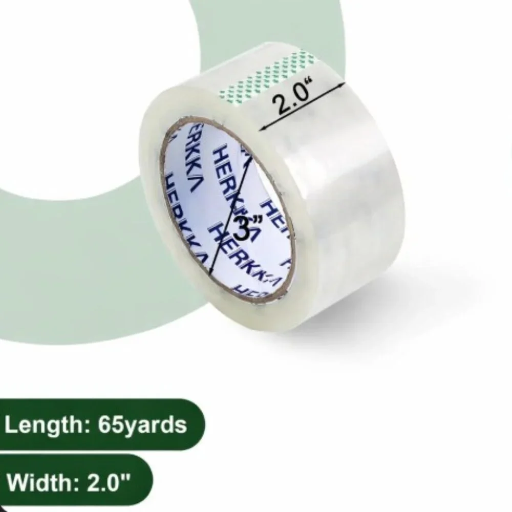6 Rolls Clear Heavy Duty Packing Tape 2” x 65 Yards for Shipping (6 rolls) 🔥
